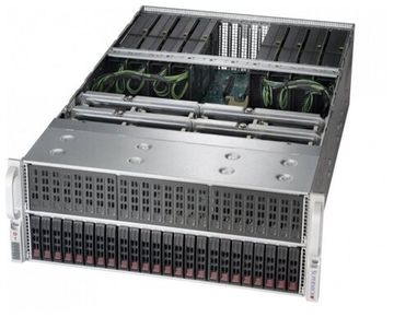 Сервер Supermicro SuperServer 4029GP-TRT без процессора/без ОЗУ/без накопителей/количество отсеков 2.5" hot swap: 24/4 x 2000 Вт/LAN 10 Гбит/c