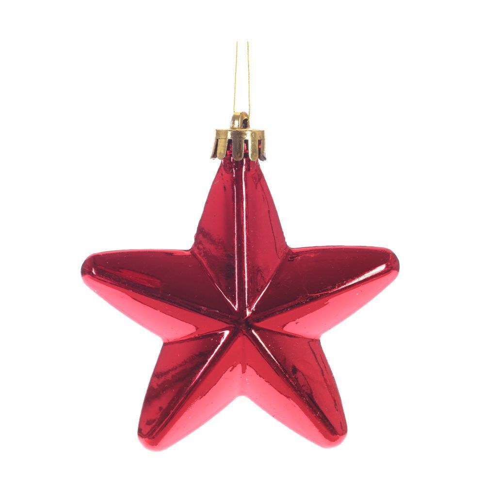 GAEM Набор из 6шт Украшение новогоднее “Звезда”, L12,5 W2,5 H18,5 см