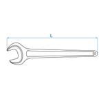 KING TONY (10F0-27P) Ключ рожковый силовой 27 мм