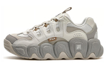 FILA Croissant synthetic leather round head lace-up thick-soled low-cut daddy shoes women's gray