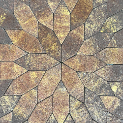 Тротуарная плитка СКОШЕННЫЙ ШЕСТИУГОЛЬНИК Б.1.ШГ.6 100х100х100х60мм Листопад гранит Осень