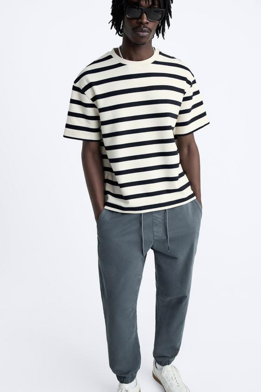 ZARA БРЮКИ-ДЖОГГЕРЫ, УТИНО-СИНИЙ