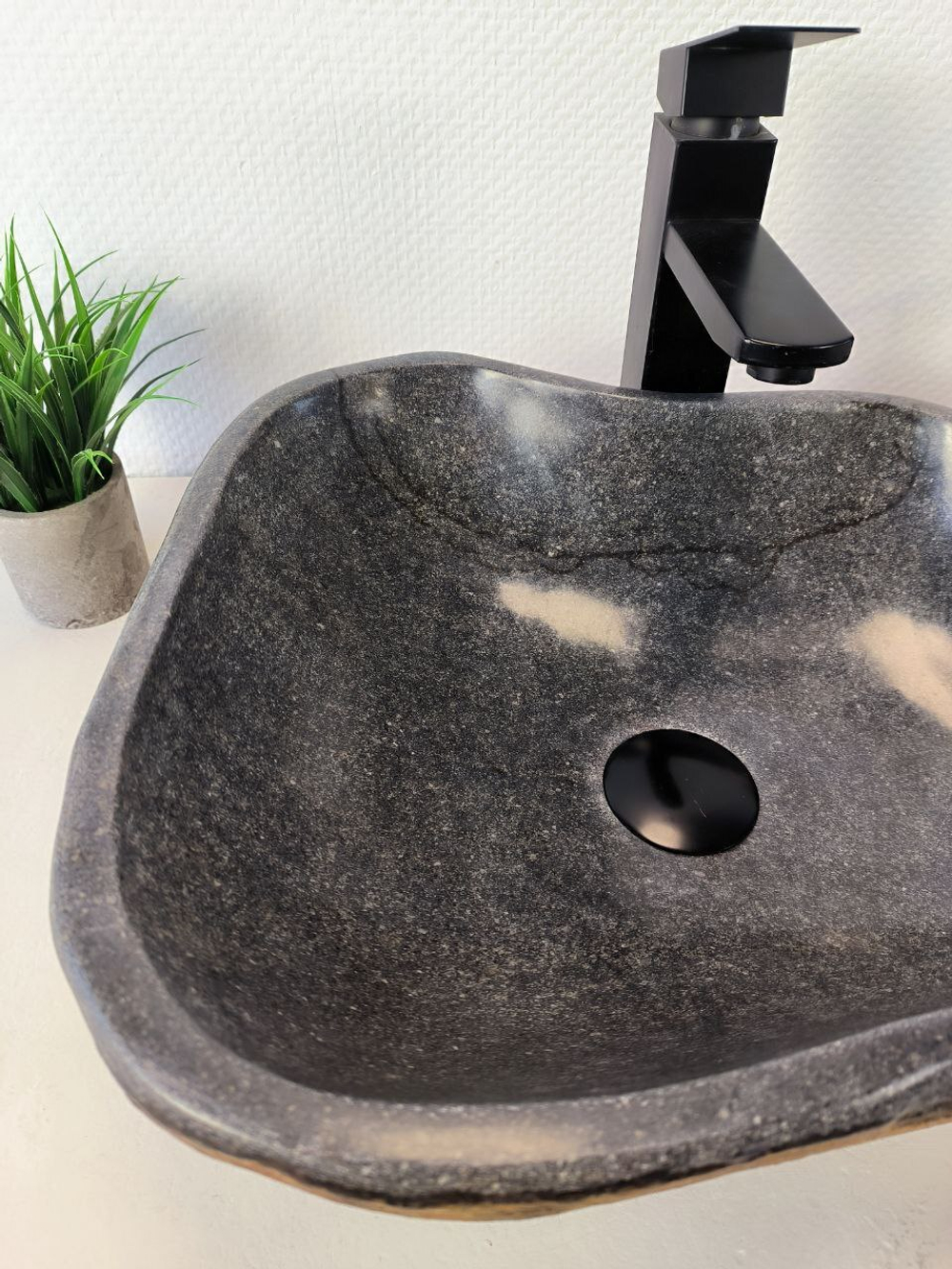 Раковина из речного камня RS-65961 45х37х16 из натурального камня
