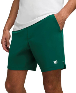 Мужские теннисные шорты Wilson Team Short 7" - зеленый