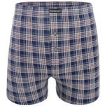 Трусы-боксеры свободного кроя в клетку (Размер: L) (Цвет: серый)