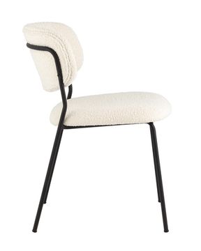 Стул Кэрол без подлокотников букле белый