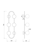 Настенный светильник (бра) Freya FR5233WL-04BS1