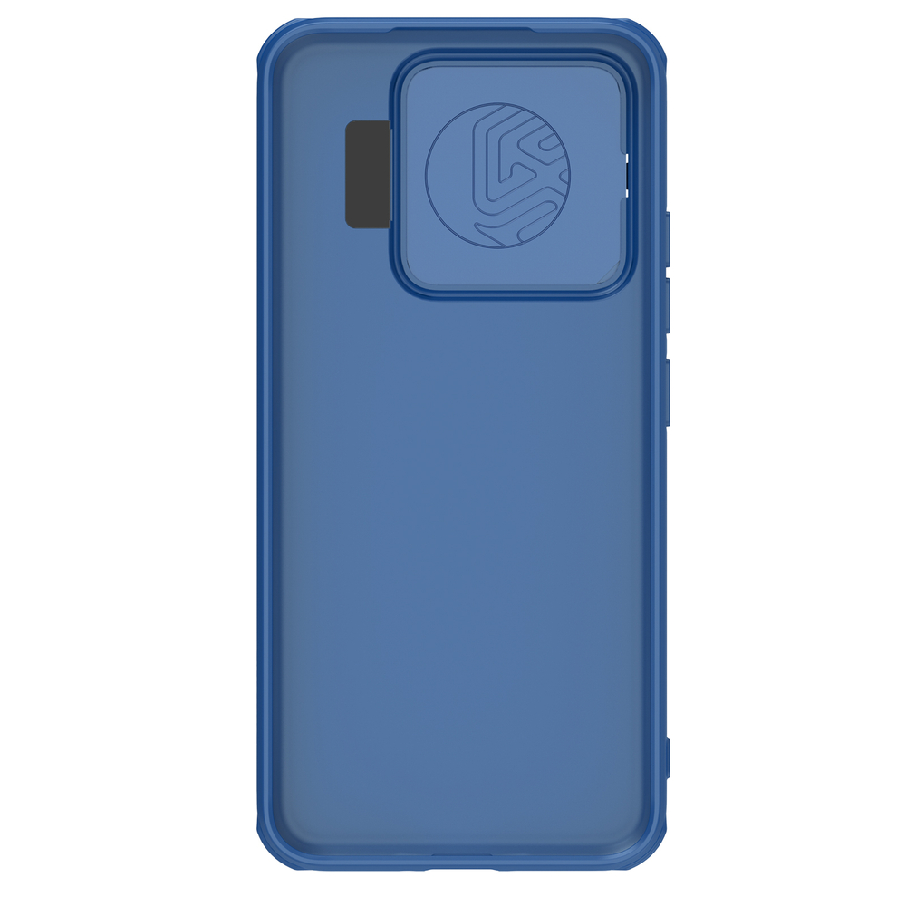 Чехол синего цвета от Nillkin на смартфон Xiaomi 14, серия CamShield Prop Case (с откидной защитной крышкой для камеры)