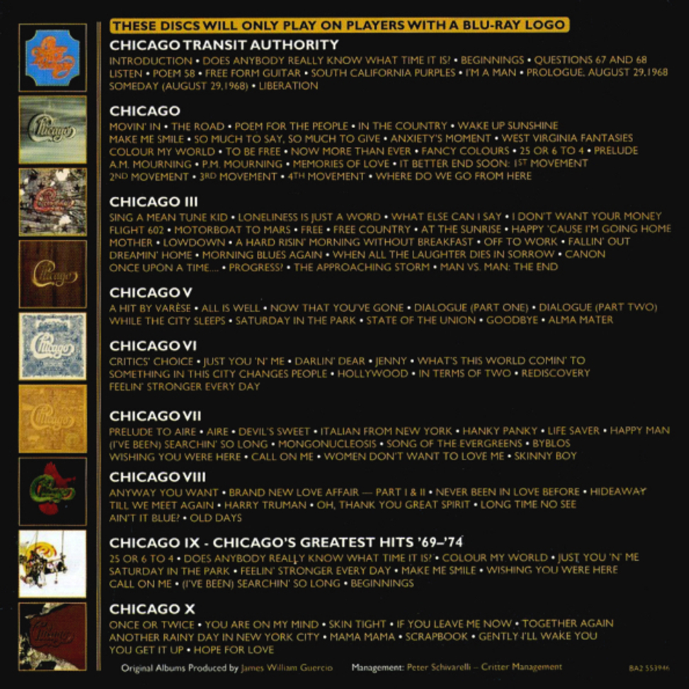 Chicago / Quadio Box (9Blu-ray Audio)