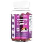 Vitamatic, жевательные таблетки с клетчаткой, повышенная сила действия, натуральные ежевика, персик и клубника, 60 жевательных таблеток