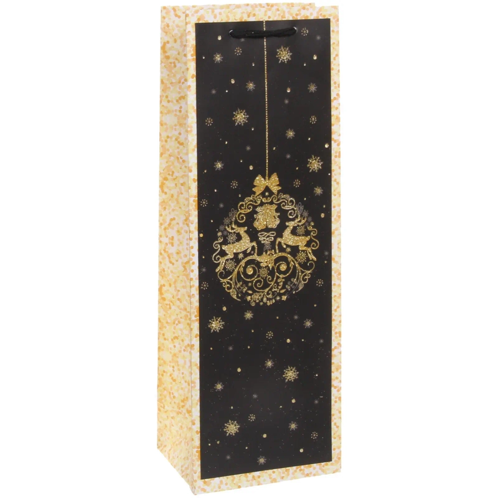 Пакет под бутылку «Новогоднее чудо» 12*35*9 см