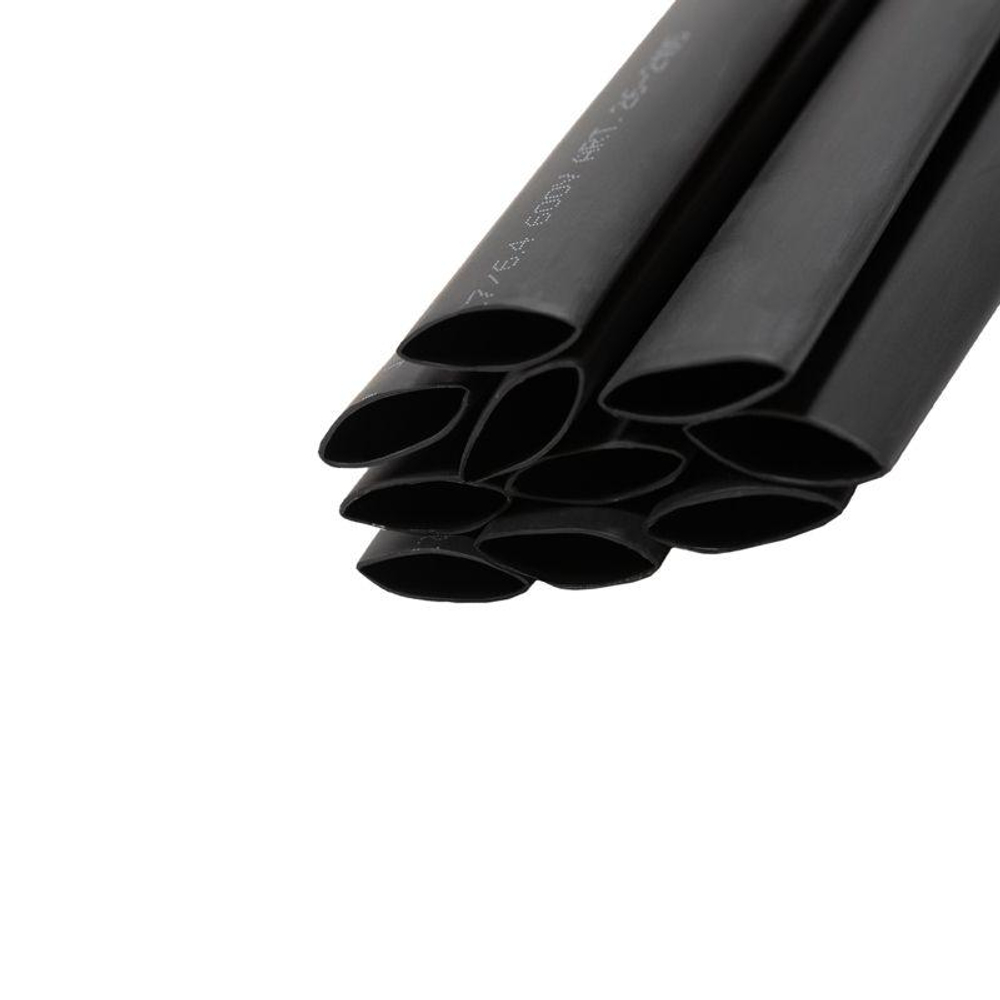 Трубка термоусадочная двустенная клеевая 12.7/6.35 (2:1) черн. 1м (уп.10шт) Rexant 26-2105