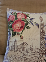 Декоративный гобеленовый чехол для интерьерной подушки Французская лаванда 47х47