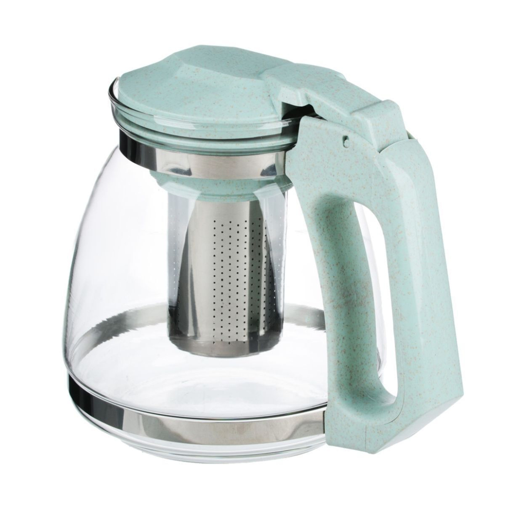 Чайник заварочный стекло, полипропилен, 1.5 л, с ситечком, Vettа, 850-197, в асс