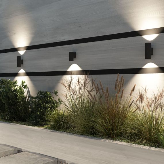 Уличный настенный светильник Denkirs Borg DK9821-BK