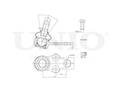 Опора шаровая передняя нижняя UNIO SSP-20125
