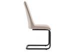 Стул на металлокаркасе Woodville Лулла бежевый, черный, ножки черные