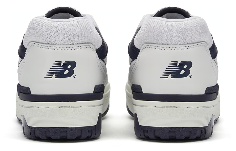 New Balance NB 550 premium pack cowhide fabric shock absorption, non-slip, wear-resistant, lightweight, low-cut retro basketball shoes for men and women with the same navy blue