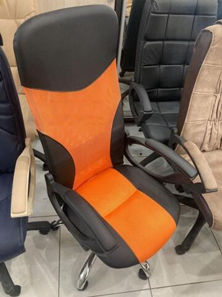 Кресло Элегант L6 сетка оранж топ-ган