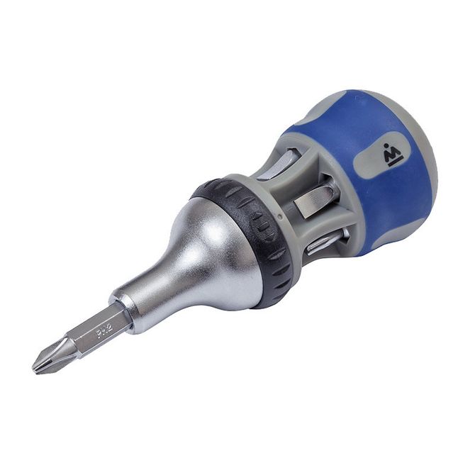 МАСТАК (049-7B) Реверсивная отвертка с битами 7 в 1