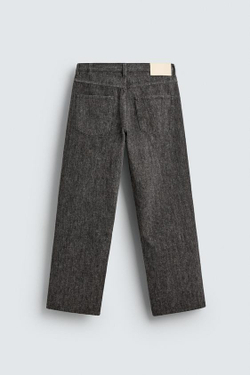 ZARA ДЖИНСЫ ПРЯМОГО КРОЯ ИЗ МЯГКОЙ ТКАНИ, СЕРЫЙ
