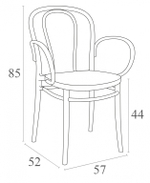 Кресло пластиковое Siesta Contract Victor XL, бежевый