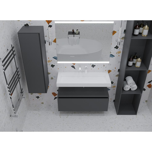 Тумба Armadi Art Flat Valessi Uno-S 100см 897-100-A mat, АНТРАЦИТ мат