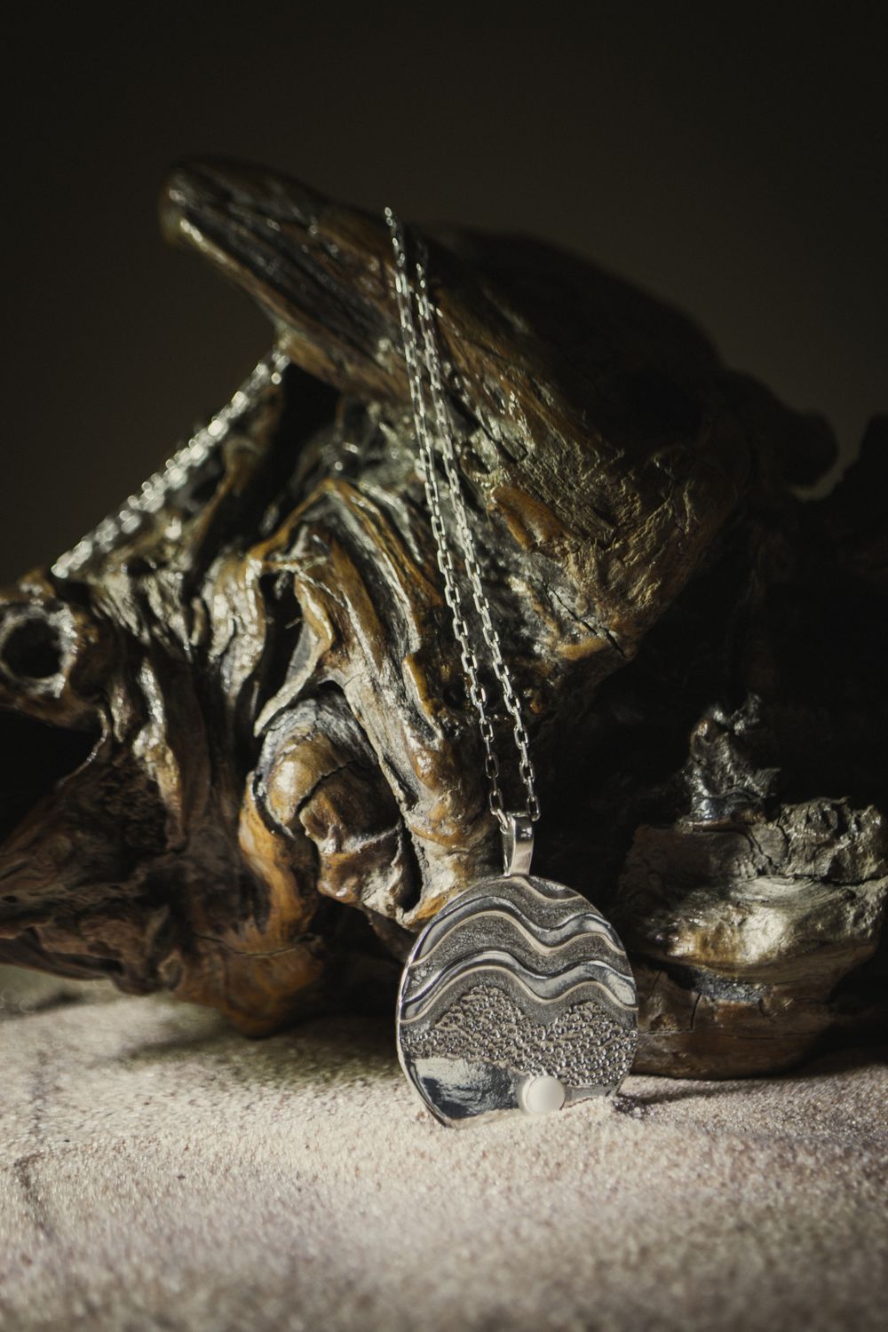 Подвеска Море, я скучаю с перламутром