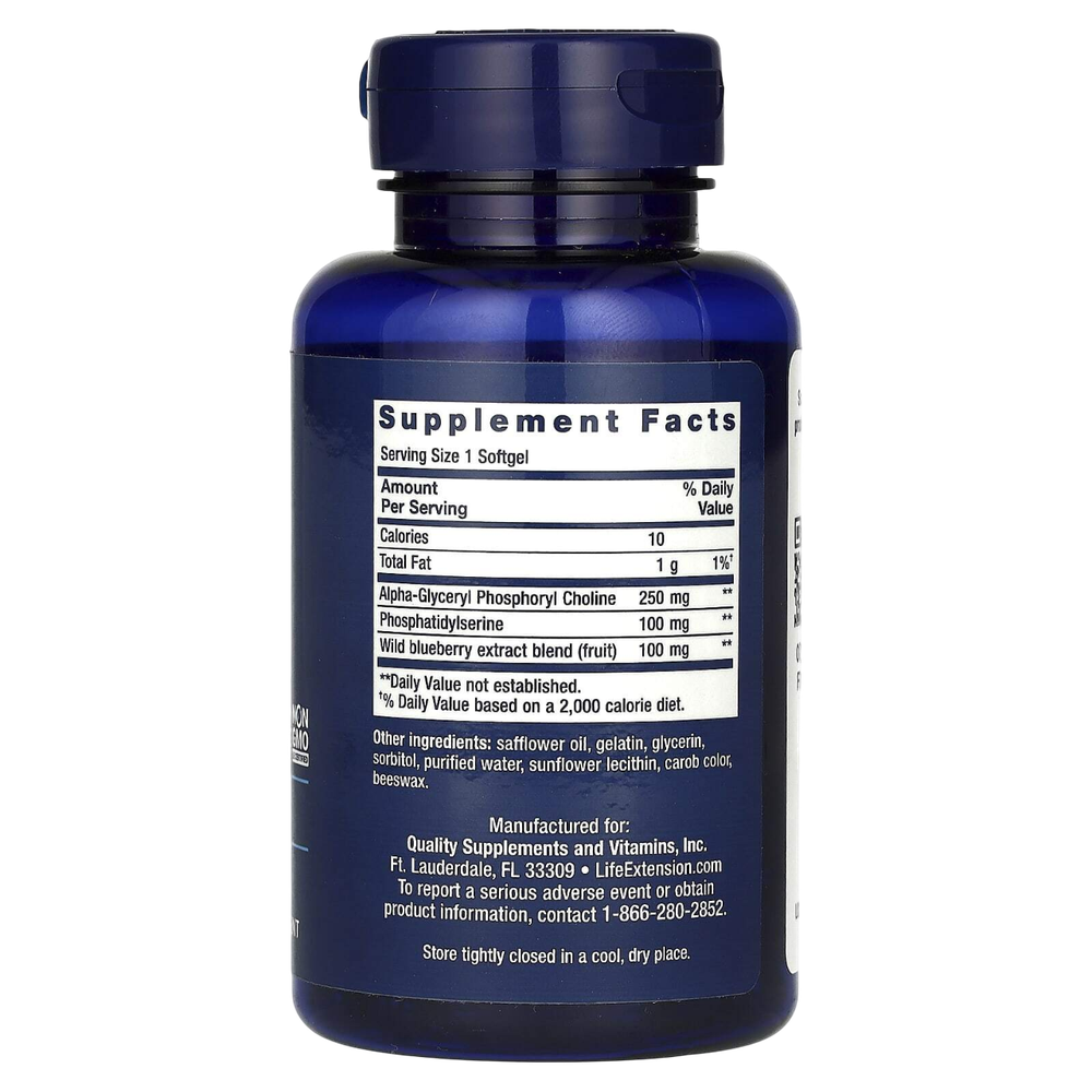 Life Extension Cognitex Alpha GPC , Альфа-ГФХ , 30 капсул