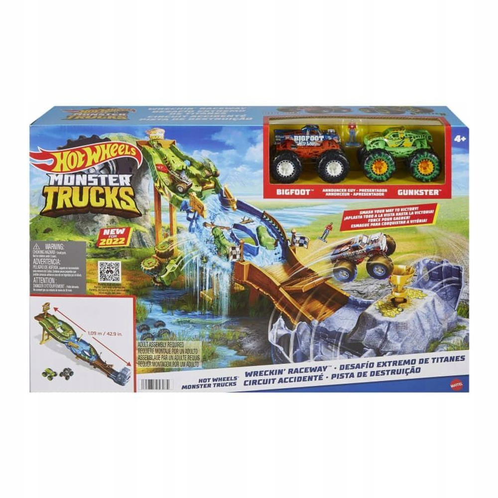 Игрушечный трек Hot Wheels Monster Trucks - Игровой набор Турнир Титанов,  веселая трасса Монстр Трак - Хот Вилс HGV12 купить в Москве | Доставка по  России.