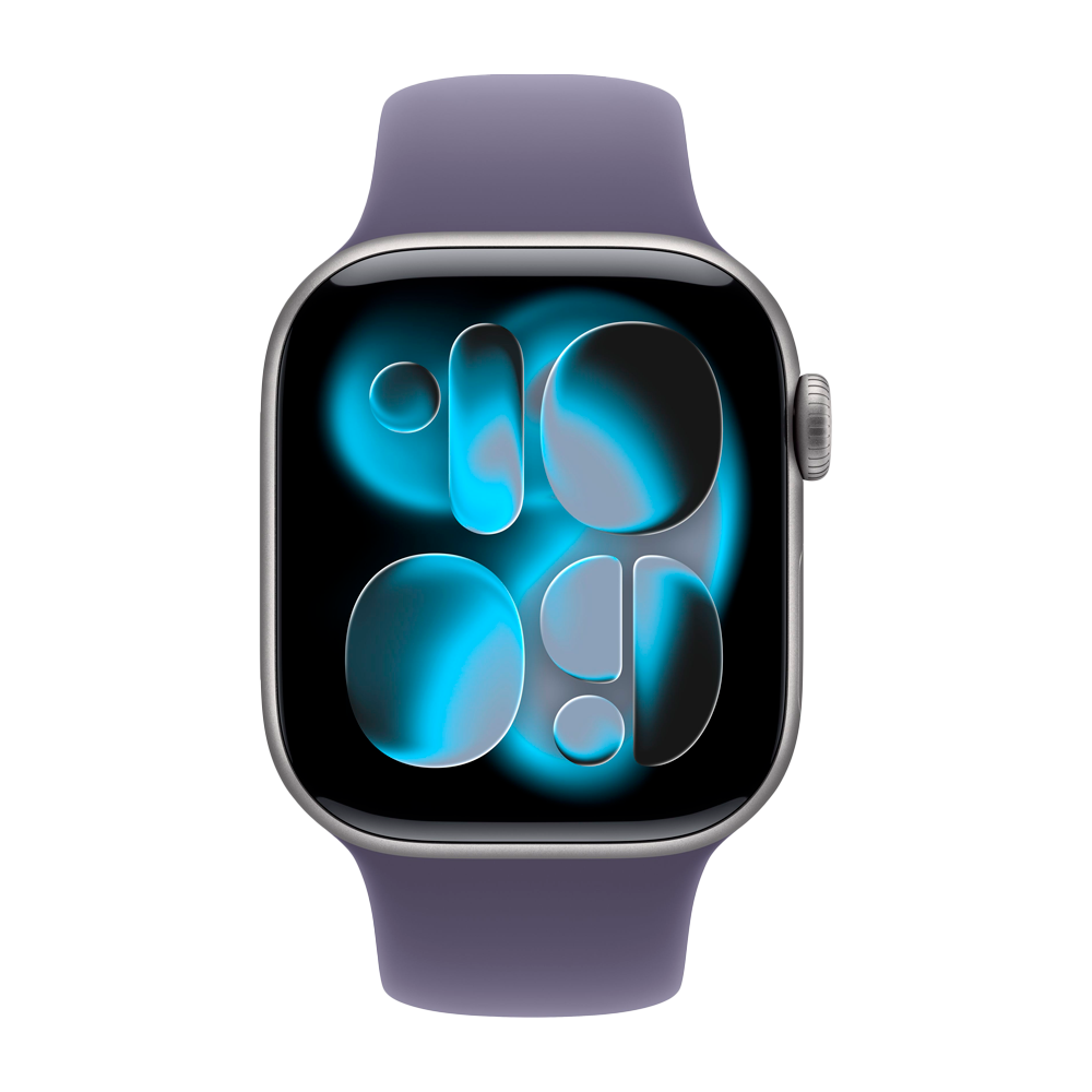 Умные часы Apple Watch Series 11 GPS, 42mm, Space Gray Aluminium Case with Purple Fog Sport Band, S/M