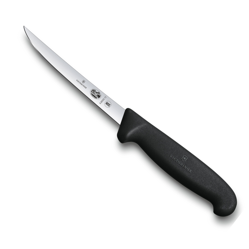 Нож Victorinox разделочный, лезвие 12 см прямое, черный