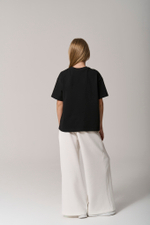 Брюки трикотажные wide leg белые