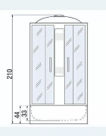 Душевая кабина Rive Nara 44 90x90 МТ