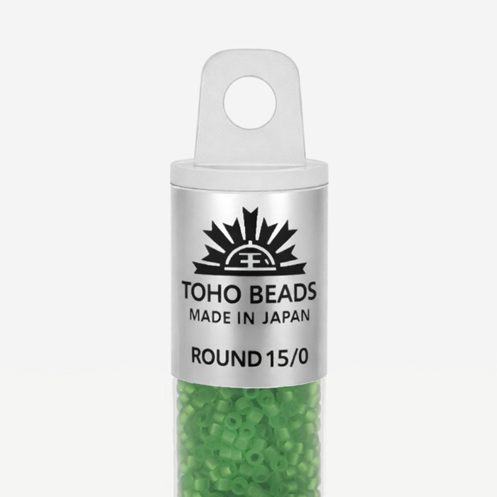 Японский бисер TOHO Round 15/0 (№7F), прозрачный матовый