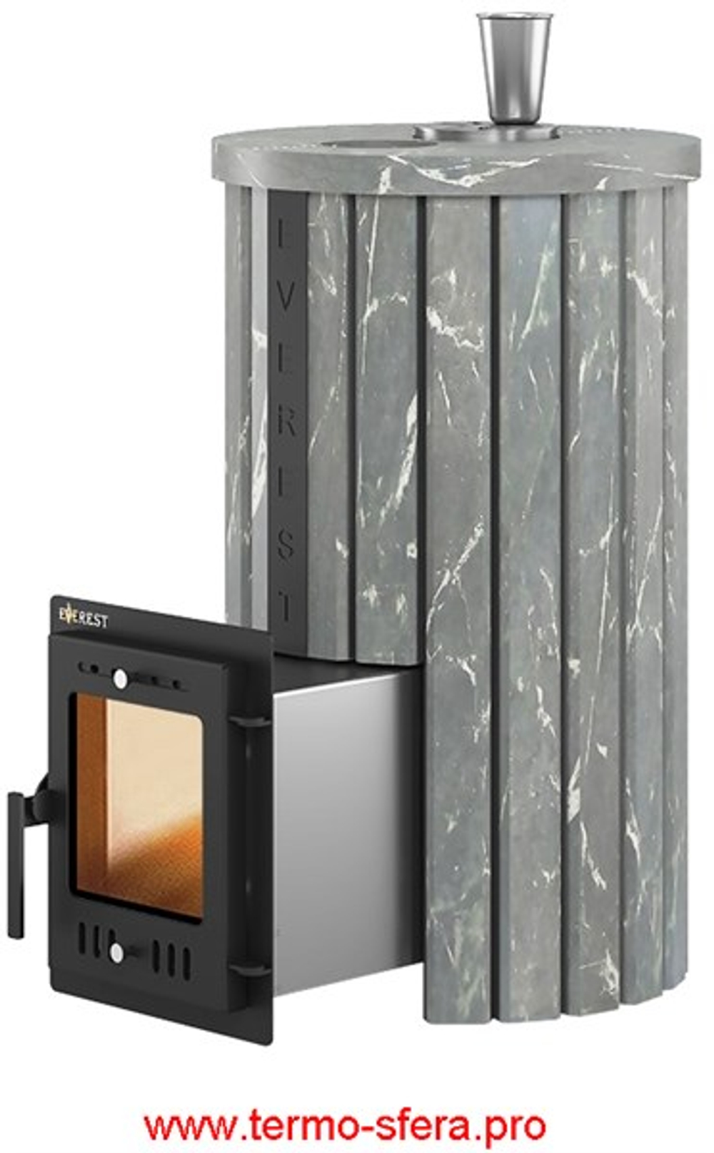 Печь для бани Эверест "Steam Master 24 INOX" Ламель Талькохлорит, S-20