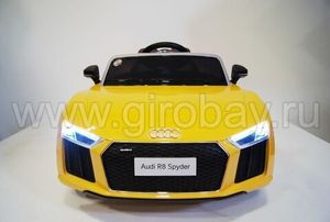 Детский электромобиль River Toys AUDI R8 желтый