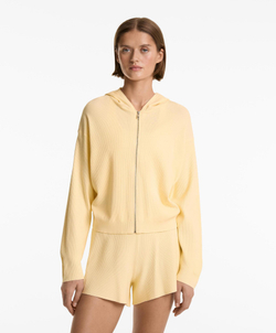 Oysho Куртка из трикотаж в в рубчик, желтый