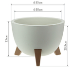 Кашпо ФЛОРИАН с внутренней вставкой на ножках D350 мм 12л