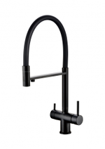 Смеситель для кухни Grocenberg GB4099 с гибким изливом черный матовый