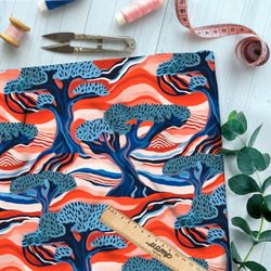 Ткань премиум шифон поющий лес