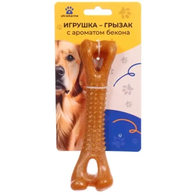 Игрушка - грызак «Счастливый БРО», косточка, 16*3.2см / 62гр