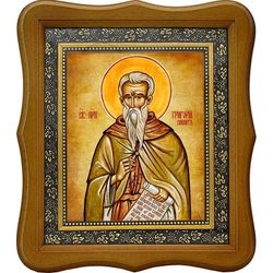 Григорий Синаит преподобный. Икона на холсте.