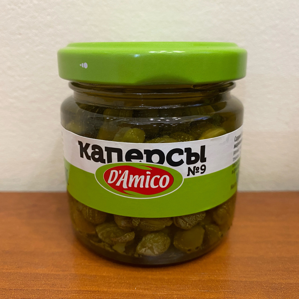 Каперсы D'amico маринованные в винном уксусе 103 гр Италия