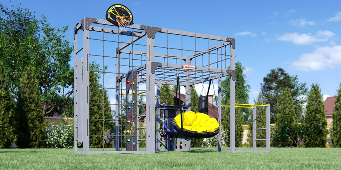 Детская площадка Савушка КУБ-2 (Серый)