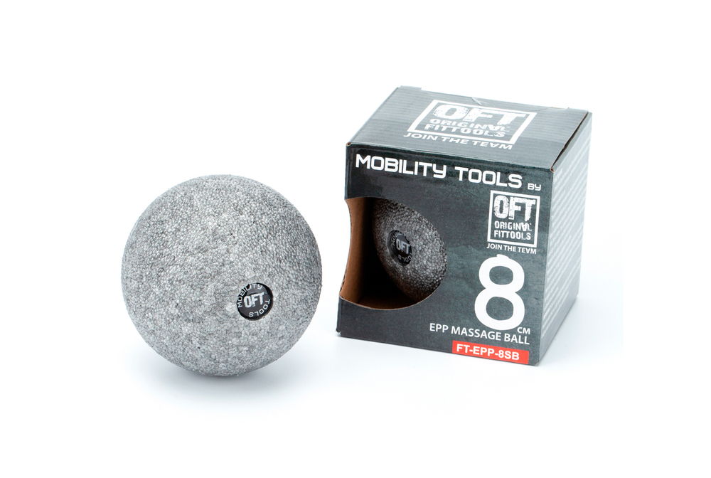 Шар массажный одинарный 8 см серый