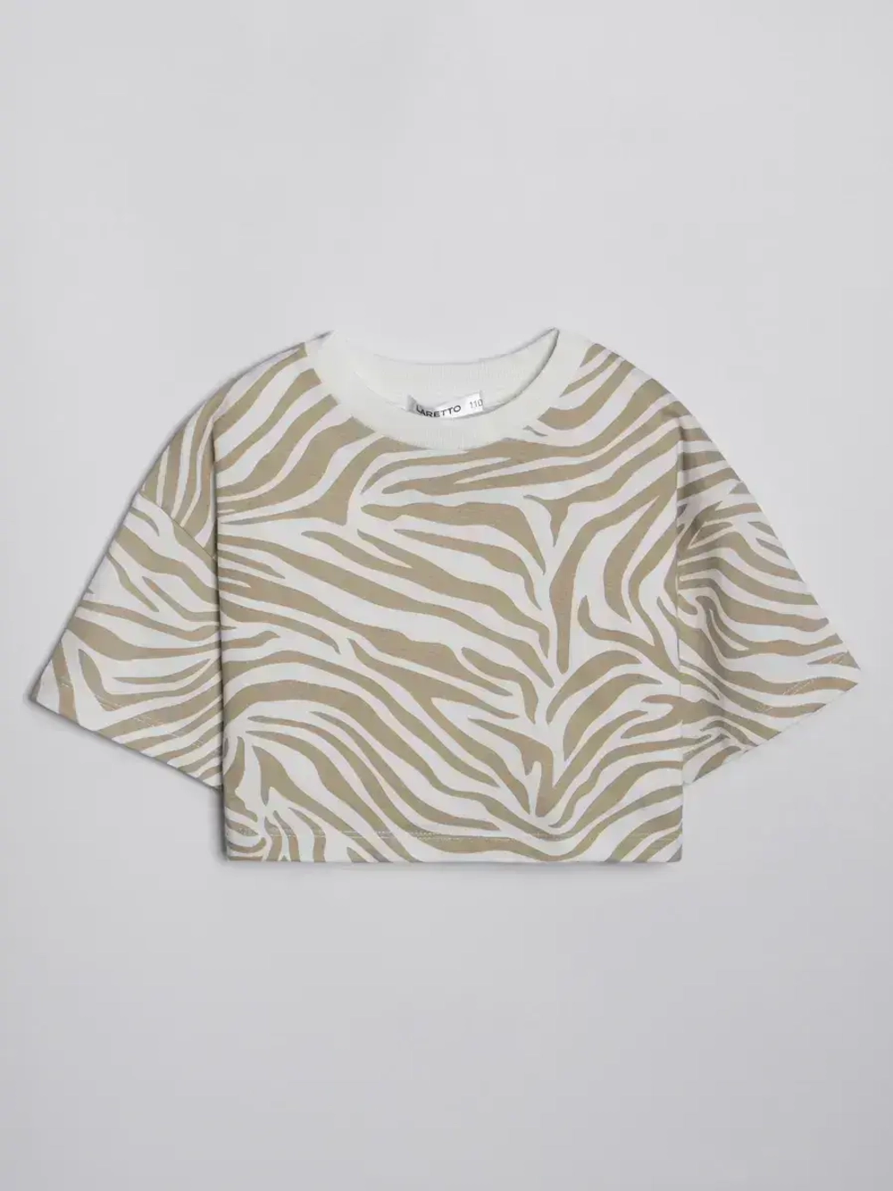 Футболка детская оверсайз укороченная базовая