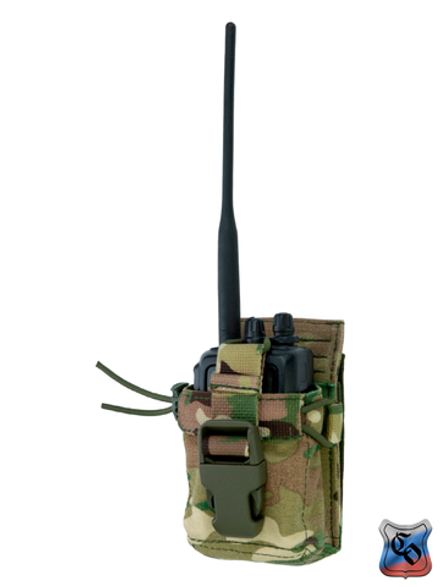 Подсумок под радиостанцию SSO ПРС 2 MOLLE без клапана, с утяжкой и фастексом (Мультикам)
