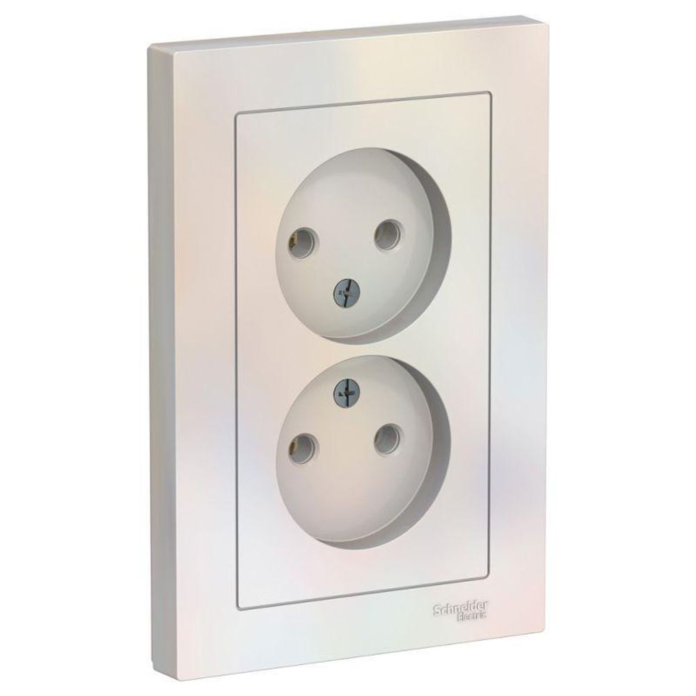 Розетка 2-м СП AtlasDesign 16А IP20 без заземл. в сборе жемчуж. SE ATN000420 Розетка 2-м СП AtlasDesign 16А IP20 без заземл. в сборе жемчуж. SE ATN000420