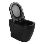 Унитаз ABBER Bequem AC1115PMB приставной черный матовый с импульсным смывом